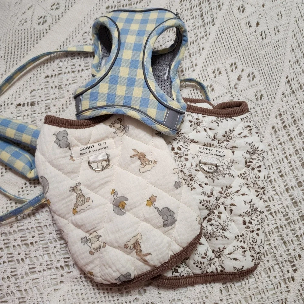Dog Harness‎ Small and 2 Quilted Vest NWOT Cute Cute Cute